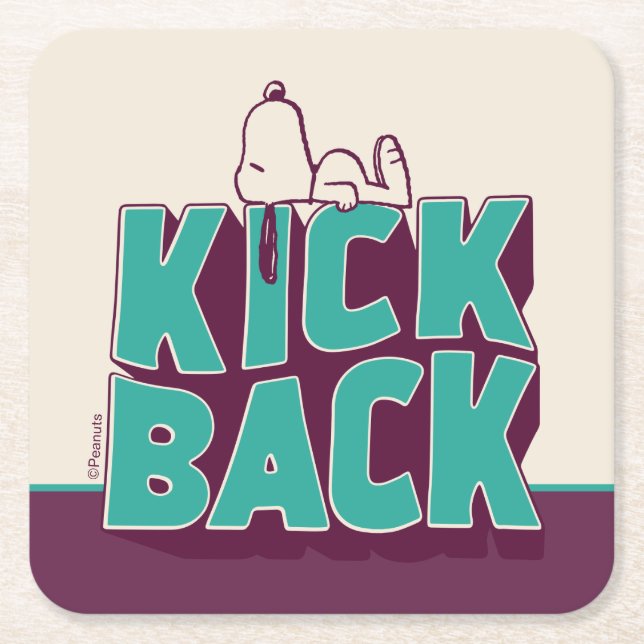 Dessous De Verre Carré cacahuètes | Snoopy Kickback (Devant)