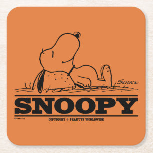 Dessous De Verre Carré cacahuètes   Snoopy Reest Break