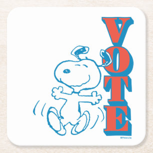 Dessous De Verre Carré cacahuètes   Snoopy - Vote