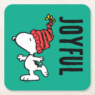 Dessous De Verre Carré cacahuètes   Snoopy Winter Beanie Casquette