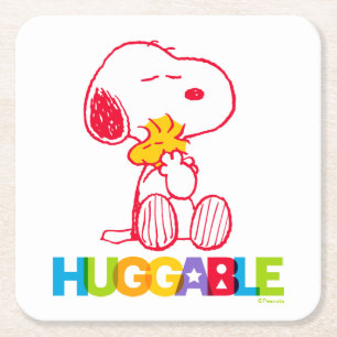Dessous De Verre Carré cacahuètes   Snoopy & Woodstock Huggable