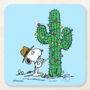 Dessous De Verre Carré cacahuètes   Spike's Holiday Cactus