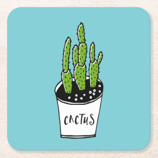 Dessous De Verre Carré Cactus 01