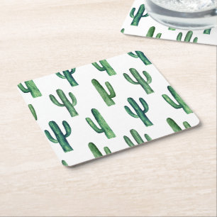 Dessous De Verre Carré Cactus du sud-ouest   Décor de fête de Fiesta du d