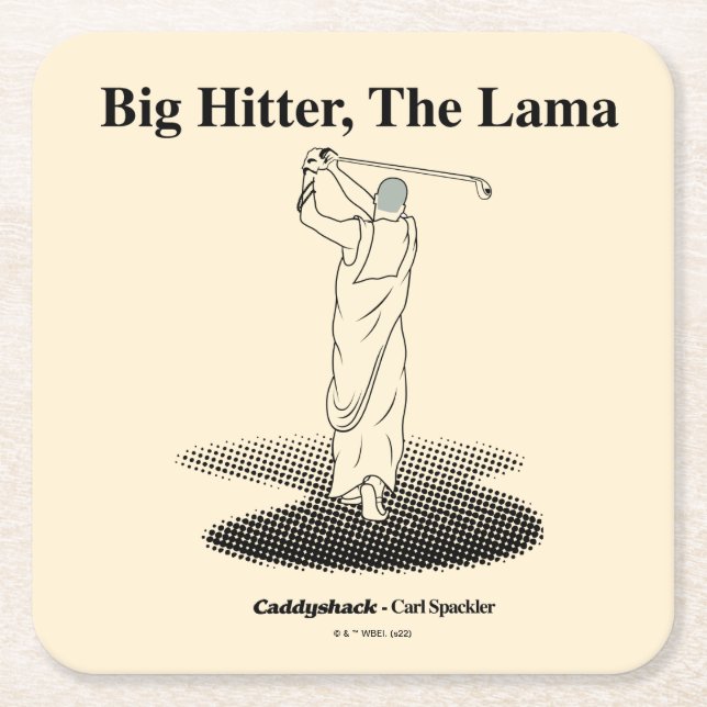 Dessous De Verre Carré Caddyshack | Big Hitter, Le Lama (Devant)