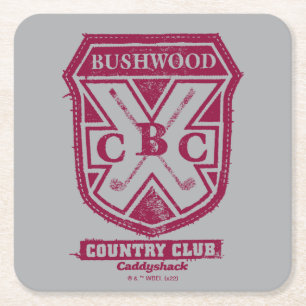 Dessous De Verre Carré Caddyshack   Bushwood Country Club Crest