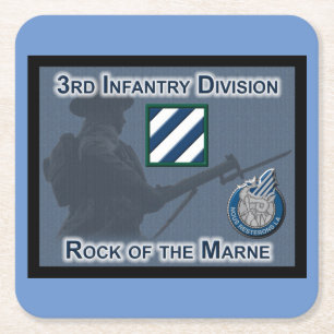 Dessous De Verre Carré Cadeau de la 3e division d'infanterie
