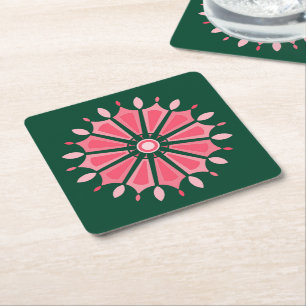 DESSOUS DE VERRE CARRÉ CADEAU FLEUR MODERNE COLORÉ POUR FILLE SOEUR MAMAN