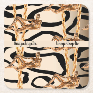 Dessous De Verre Carré Cadeau personnalisé pour anniversaire, mariée, mar