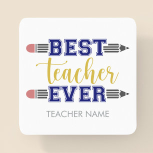 Dessous De Verre Carré Cadeau personnalisé pour le meilleur enseignant -