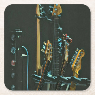 Dessous De Verre Carré Cadeau pour ami guitariste