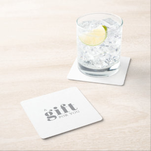 Dessous De Verre Carré Cadeau promotionnel pour salon d'affaires