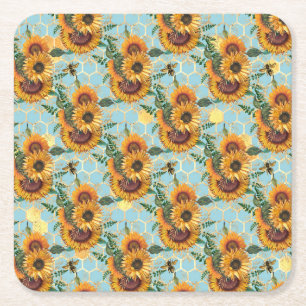 Dessous De Verre Carré Cadeaux de tournesol Lumineuse Comme Tournesol