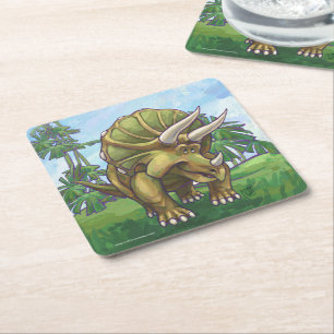 Dessous De Verre Carré Cadeaux et Accessoires Triceratops