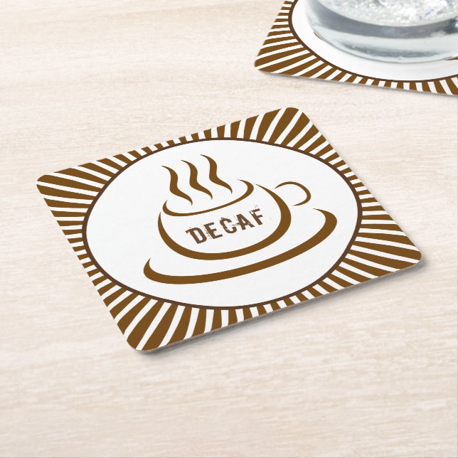 Dessous De Verre Carré Café Decaf (Incliné)