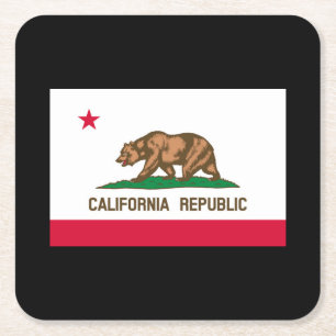Dessous De Verre Carré California State Flag Design