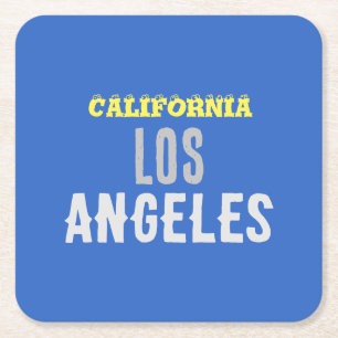 Dessous De Verre Carré Californie Los Angeles City USA Retro Vintage