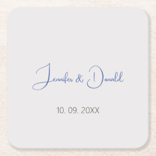 Dessous De Verre Carré Calligraphie tendance écriture classique simple pe