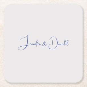 Dessous De Verre Carré Calligraphie tendance écriture classique simple pe