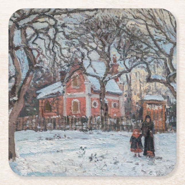 Dessous De Verre Carré Camille Pissarro - Chataigniers a Louvecienne (Devant)