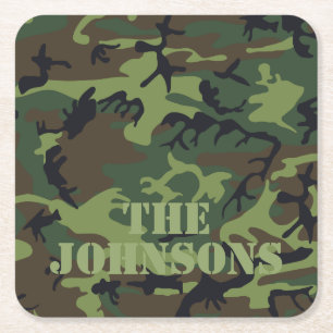 Dessous De Verre Carré Camo Personnalisé