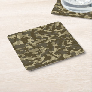 Dessous De Verre Carré Camouflage central