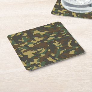 Dessous De Verre Carré Camouflage forestier
