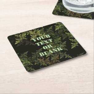 Dessous De Verre Carré Camouflage fractal