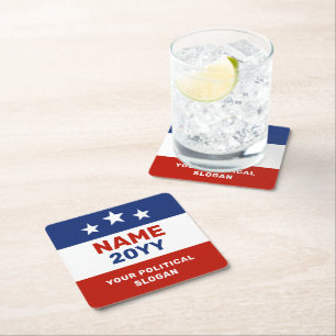 Dessous De Verre Carré Campagne électorale personnalisée