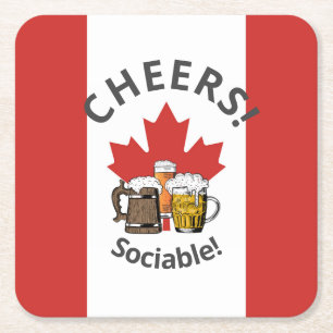 Dessous De Verre Carré CANADA Grande bière canadienne