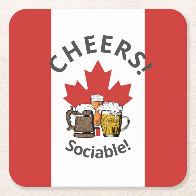 Dessous De Verre Carré CANADA Grande bière canadienne (Devant)