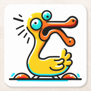 Dessous De Verre Carré Canard de Crazy