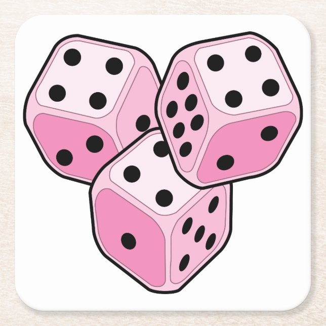 Dessous De Verre Carré Cancer du sein de Bunco (Devant)