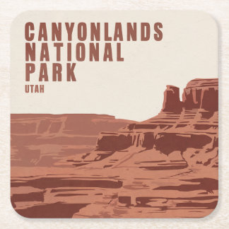 Dessous De Verre Carré Canyonlands National Park Utah Minimal Paysage