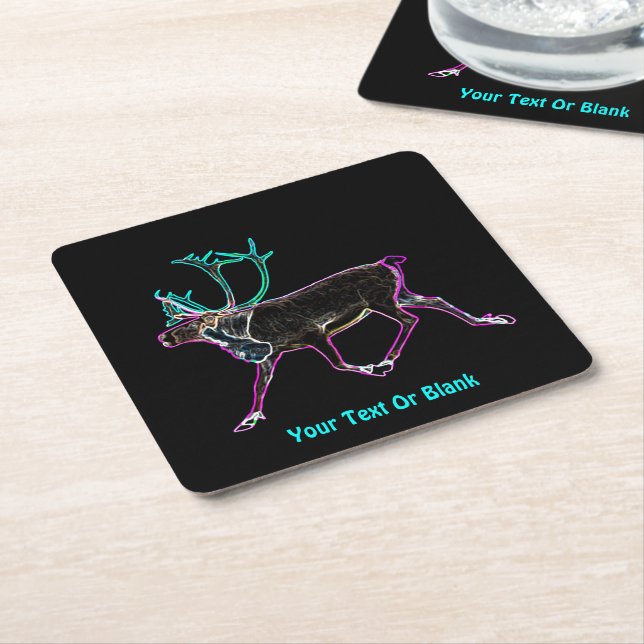 Dessous De Verre Carré Caribou électrique (Incliné)
