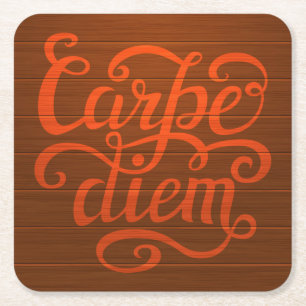 Dessous De Verre Carré Carpe Diem
