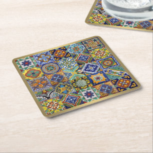 Dessous De Verre Carré Carreaux mexicains