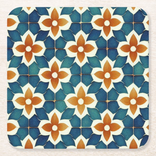Dessous De Verre Carré Carrelage marocain (Devant)