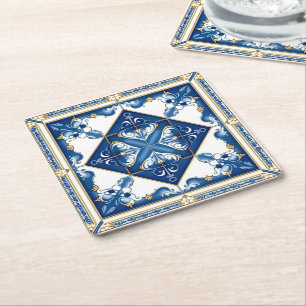 Dessous De Verre Carré Carrelage méditerranéen, Portugais, Azulejo, Majol