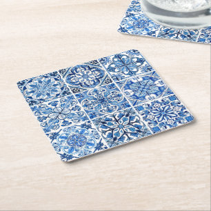 Dessous De Verre Carré Carrelage méditerranéen, Portugais, Azulejo, Majol