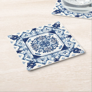 Dessous De Verre Carré Carrelage méditerranéen, Portugais, Azulejo, Majol