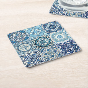 Dessous De Verre Carré Carrelage méditerranéen, Portugais, Azulejo, Majol