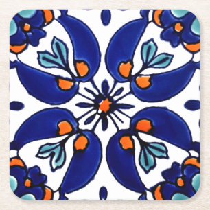 Dessous De Verre Carré Carrelage Talavera Mexicaine No 1