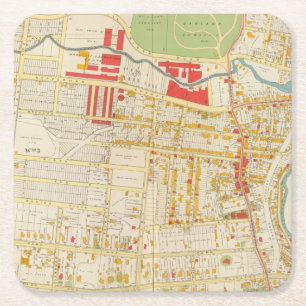 Dessous De Verre Carré Carte 2 d'atlas de Yonkers