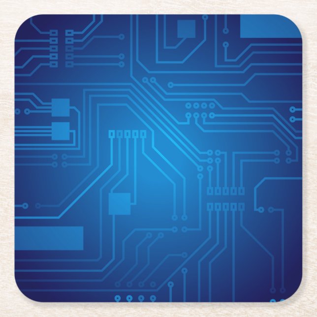 Dessous De Verre Carré Carte à circuit imprimé (PCB) (Devant)