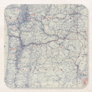 Dessous De Verre Carré Carte automatique de traînées du fonctionnaire