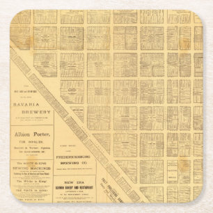 Dessous De Verre Carré Carte d'affaires de San Francisco