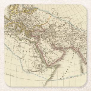 Dessous De Verre Carré Carte d'atlas de Paris