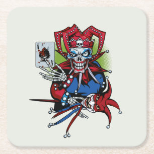 Dessous De Verre Carré Carte de jeu, Joker