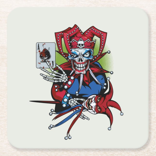 Dessous De Verre Carré Carte de jeu, Joker (Devant)
